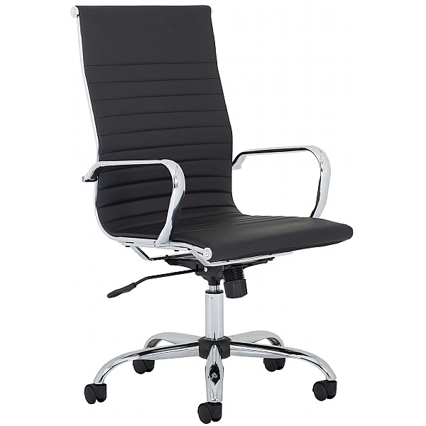 Chase Black Bonded Leather High Back Office Chair