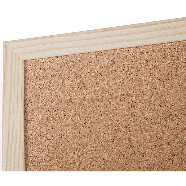 BiOffice Budget Wood Frame Cork Board Noticeboards