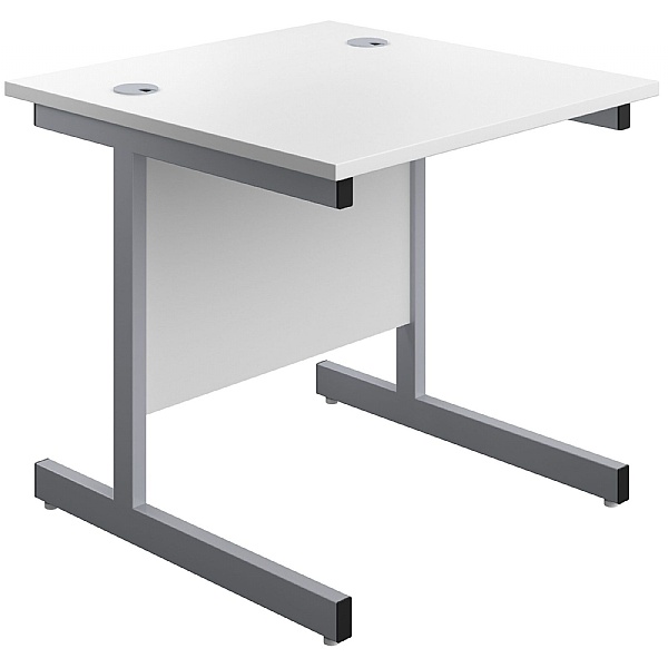 Commerce II White Rectangular Office Desks