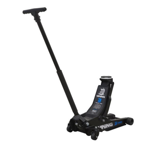 Sealey Viking Low Entry Trolley Jack - Long Reach 3 Tonne with Rocket Lift