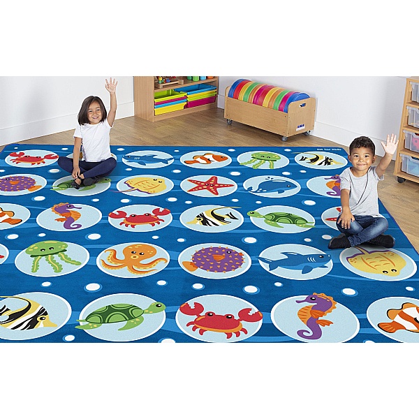 Under the Sea Large Square Placement Carpet