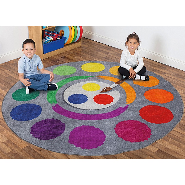 Decorative Colour Wheel Carpet
