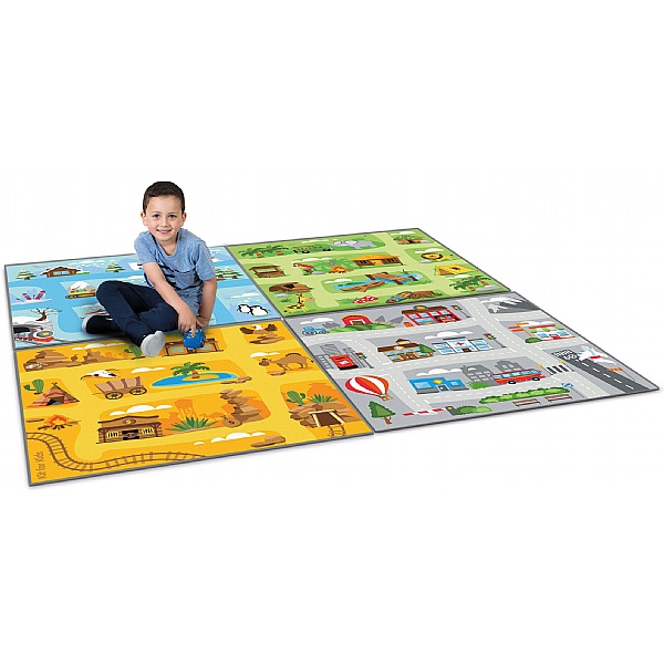 Small World Mixed Landscapes Carpet Set