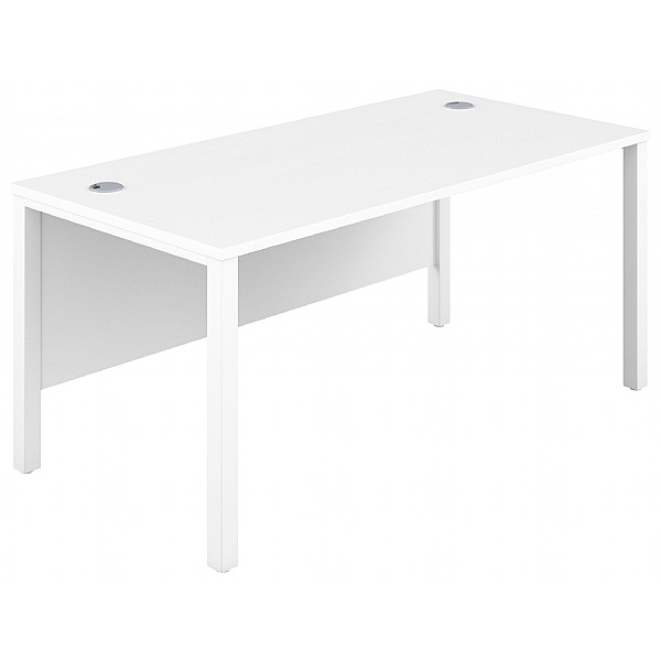 Commerce II Executive White Rectangular Office Desks