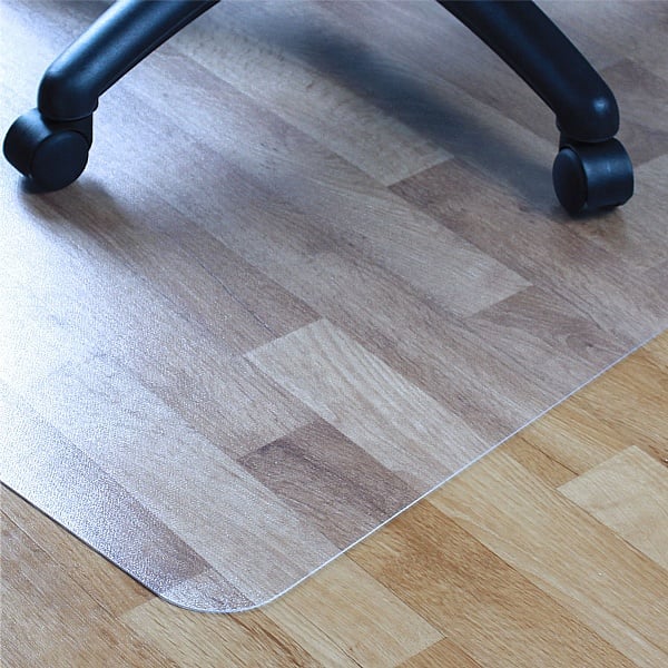 Hard Floor PVC Chair Mat Rectangular With Lip