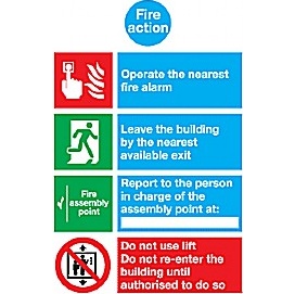 Fire Action Sign | Awareness & Safety Signs