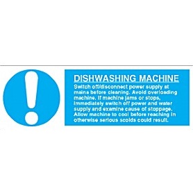 Dishwashing Machine Sign | Awareness &amp; Safety Signs
