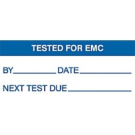 Tested For EMC Quality Labels | Awareness & Safety Signs