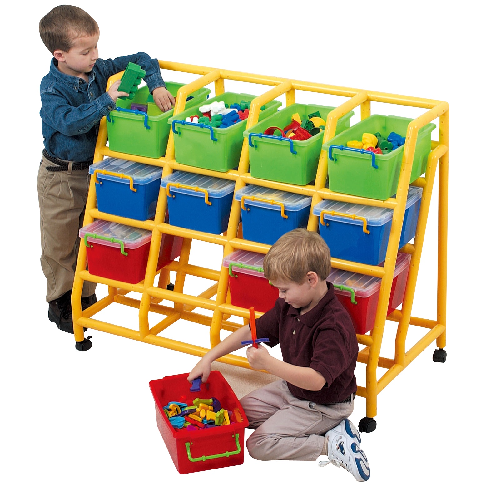 12 Bin Mobile Storage Organiser Bin Storage Units