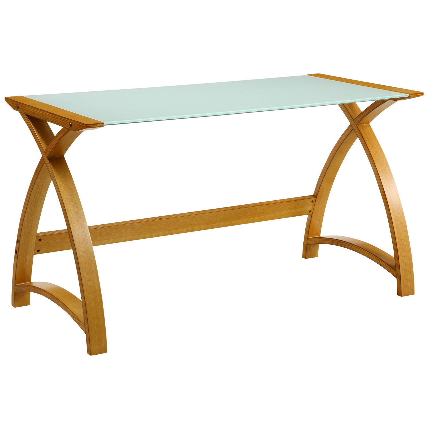 Spectrum Oak Real Wood Veneer Laptop Desk Home Computer Desks