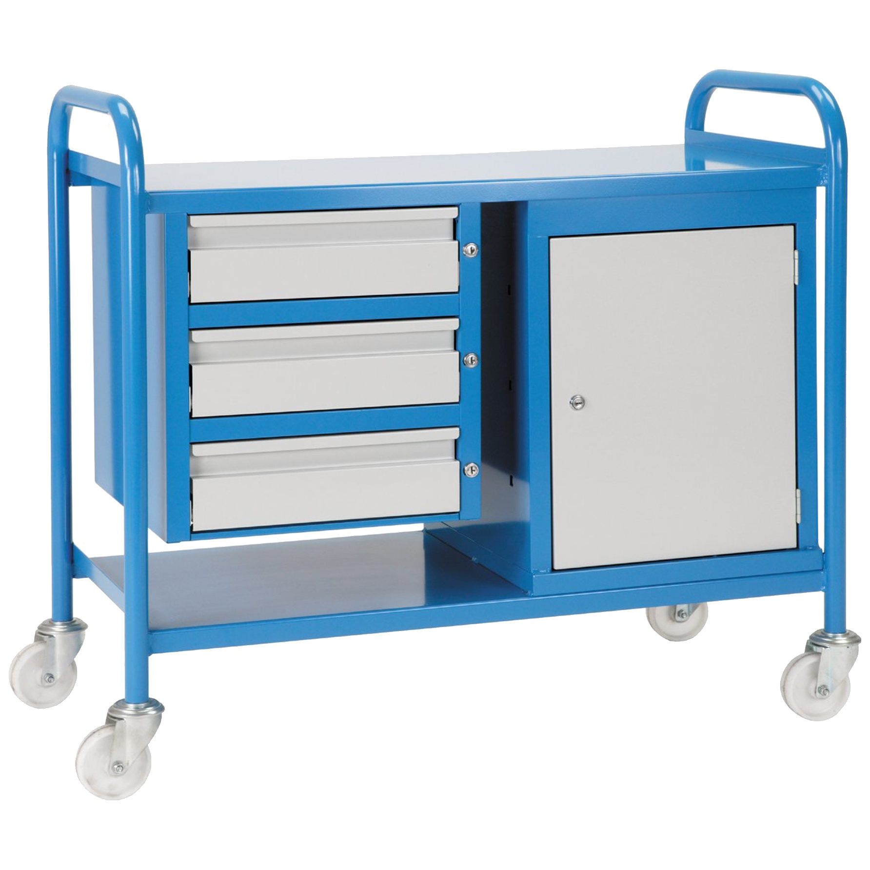 Steel Shelf Trolley 3 Drawers & Trolleys