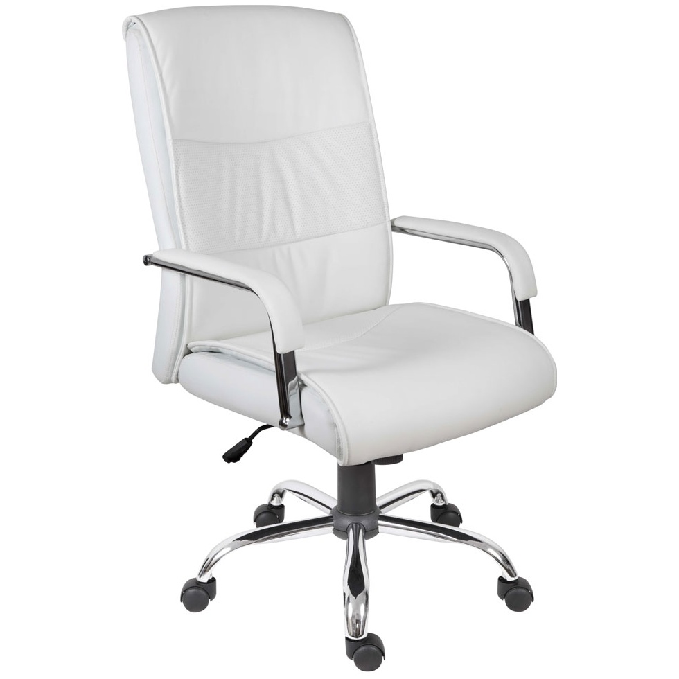 Bria Executive Office Chair White, White Leather Office Chairs Uk
