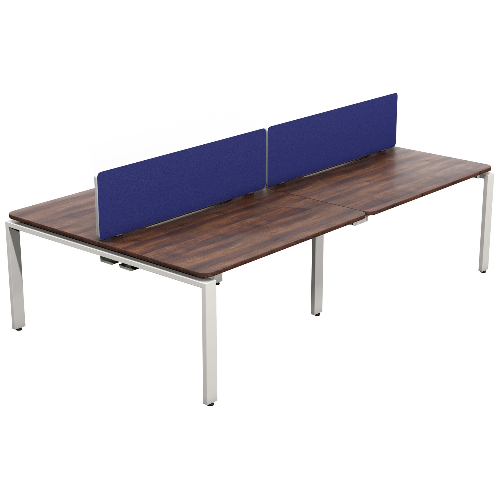 NEXT DAY Velocity Bench System Quad Desk Unit Rectangular Office Desks