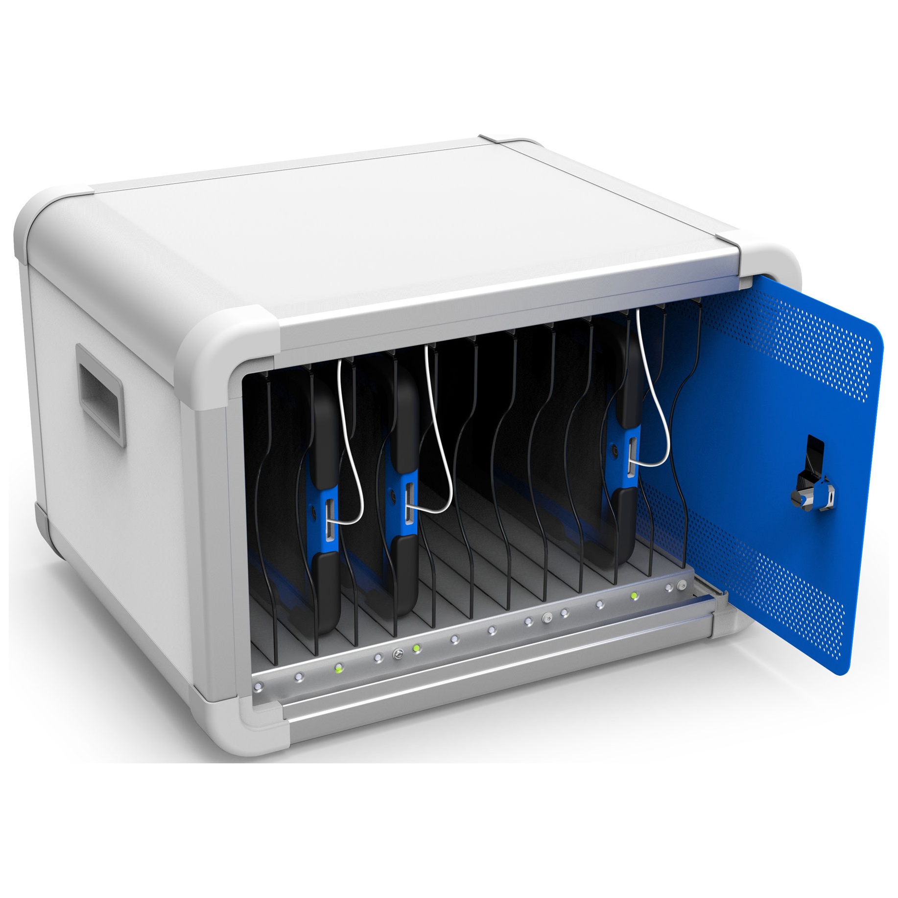 DeskCabby 12 Tablet Vertical Storage Laptop & Tablet Charging Lockers