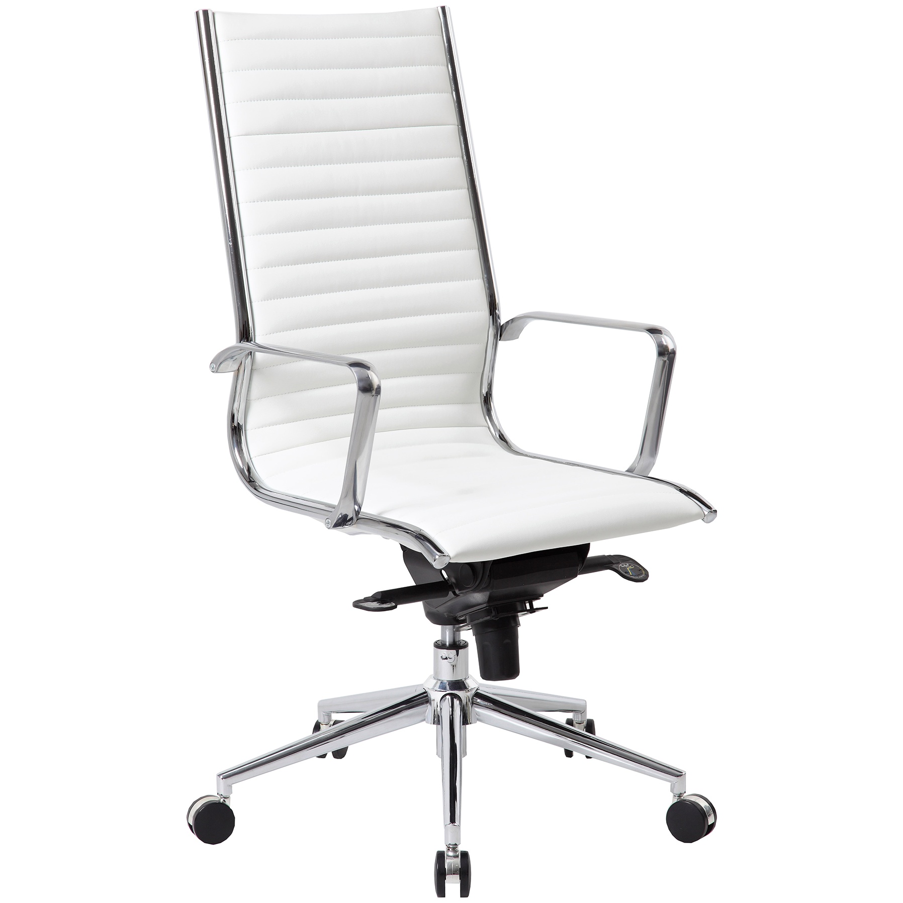Abbey High Back White Leather Office Chair | Office Chairs