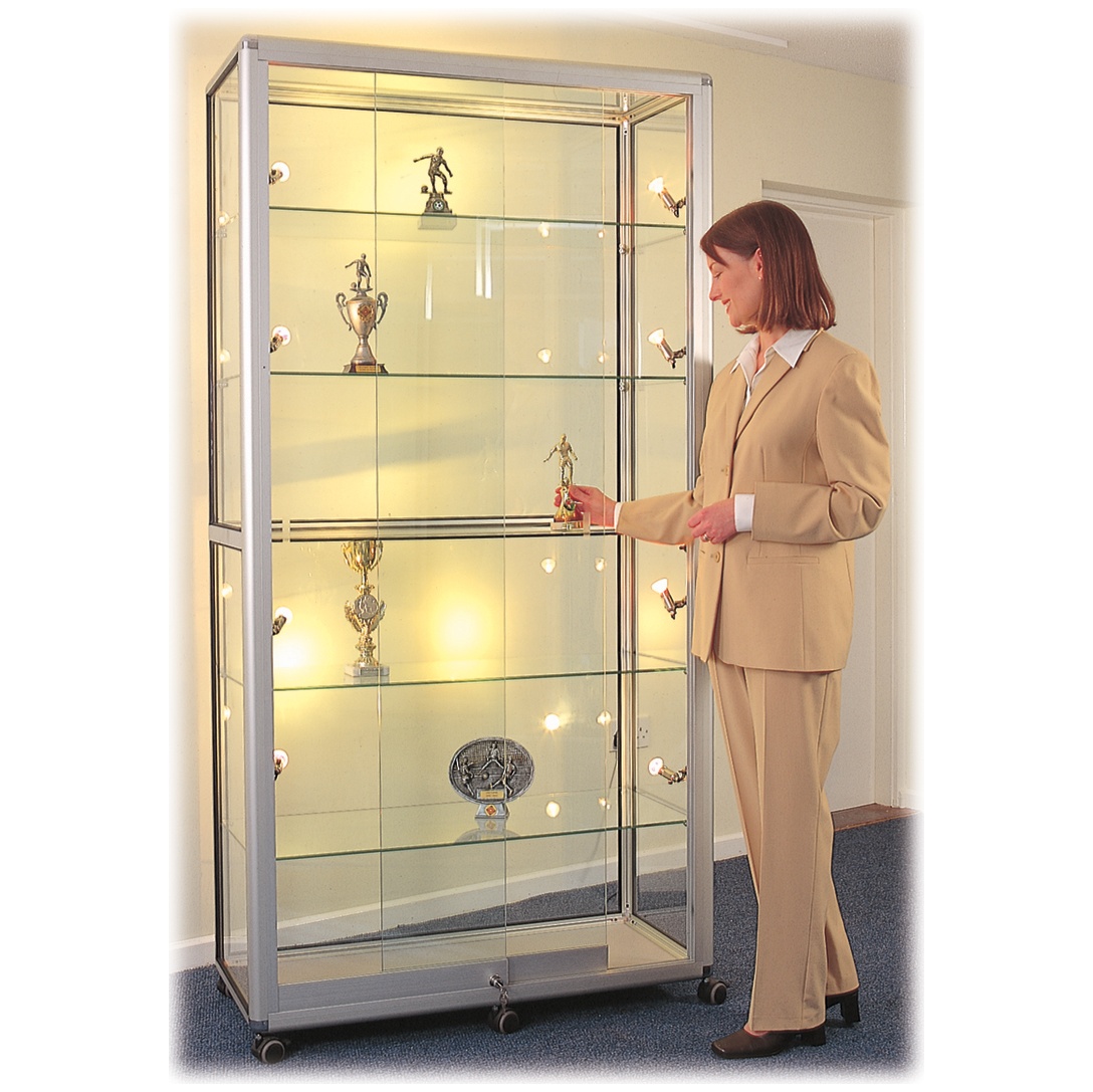 Sliding glass display cabinet deals
