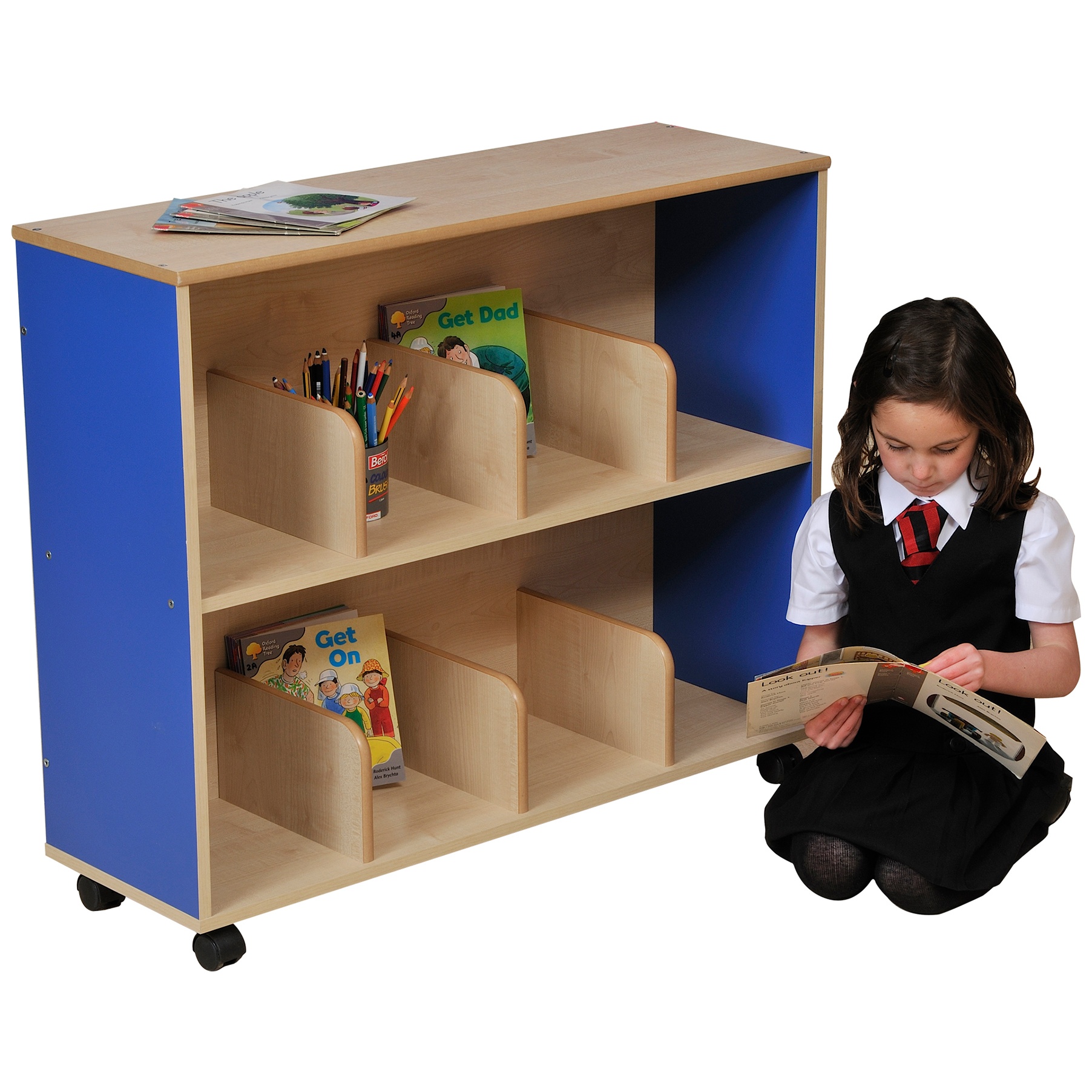 Small Children's Bookcase Blue Bookcases & Literature Sorters