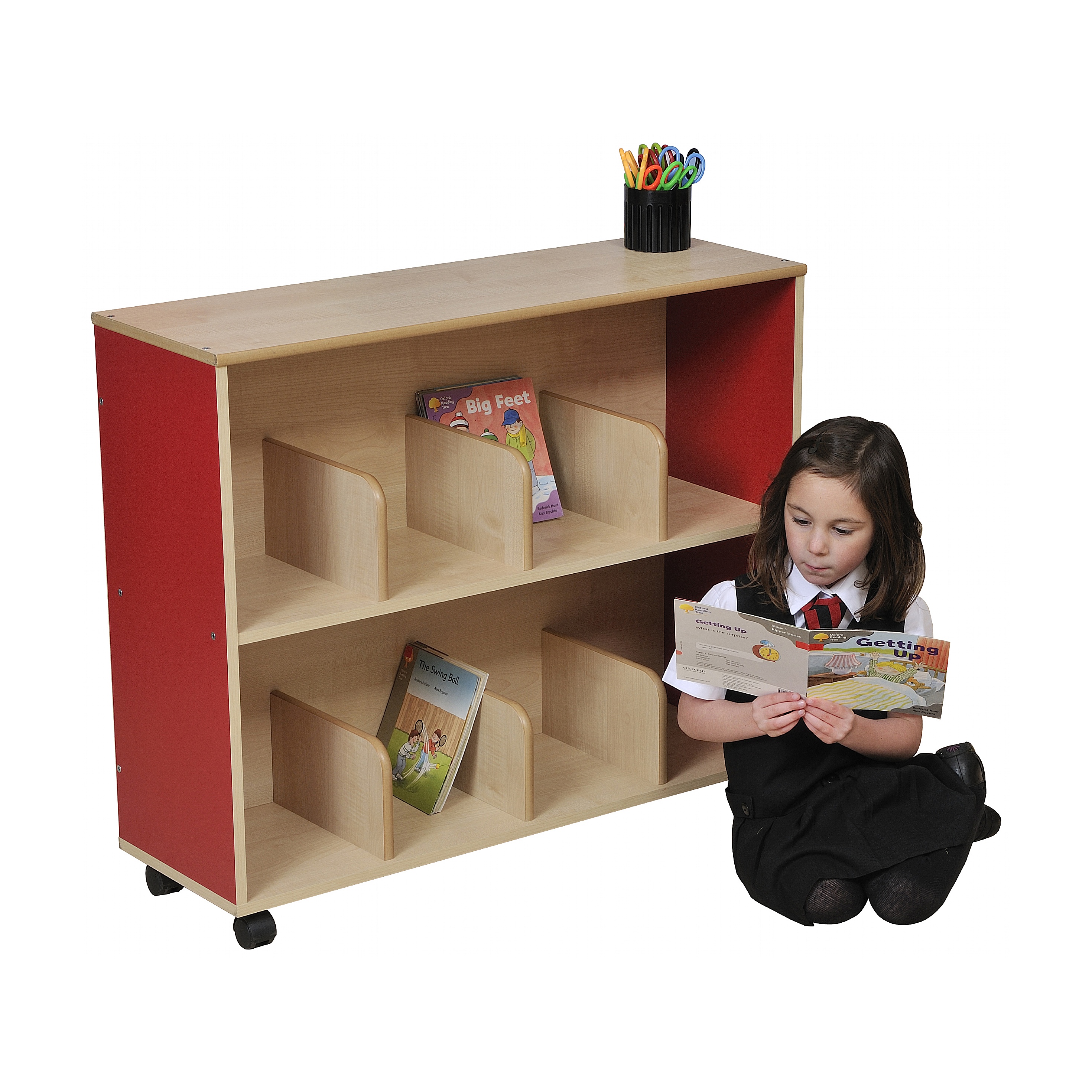 Small Children's Bookcase Red Bookcases & Literature Sorters