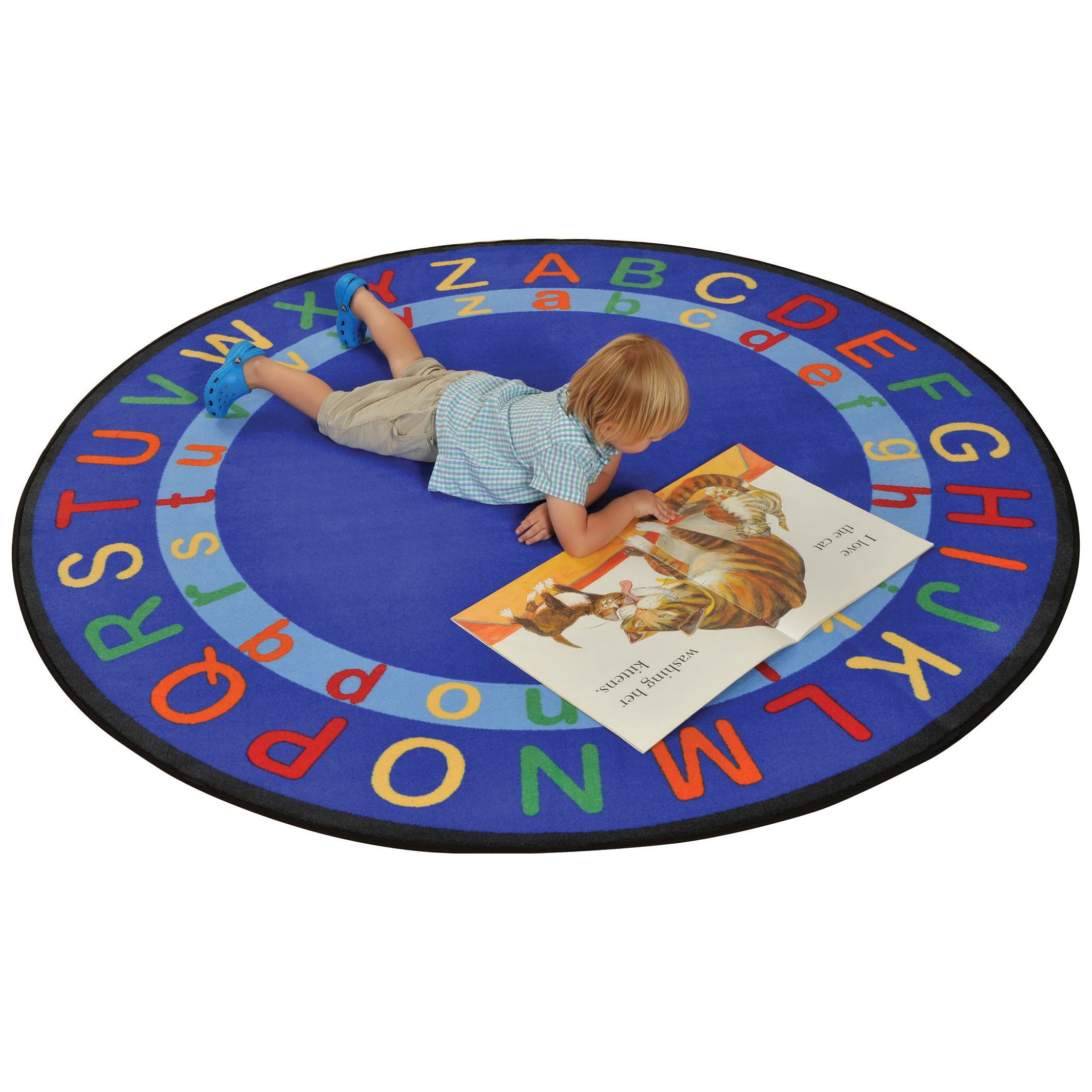 Let's Learn The Alphabet Round Rug Soft Play, Cushions & Mats