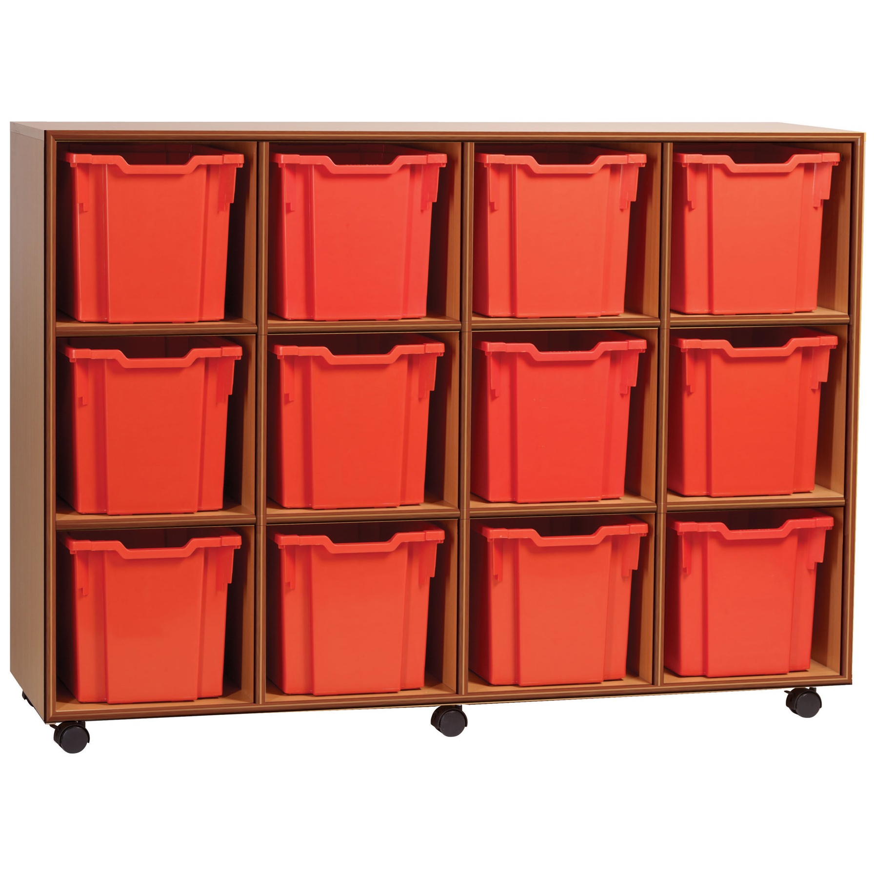 Essentials Mobile 12 Jumbo Tray Storage Units Tray Storage