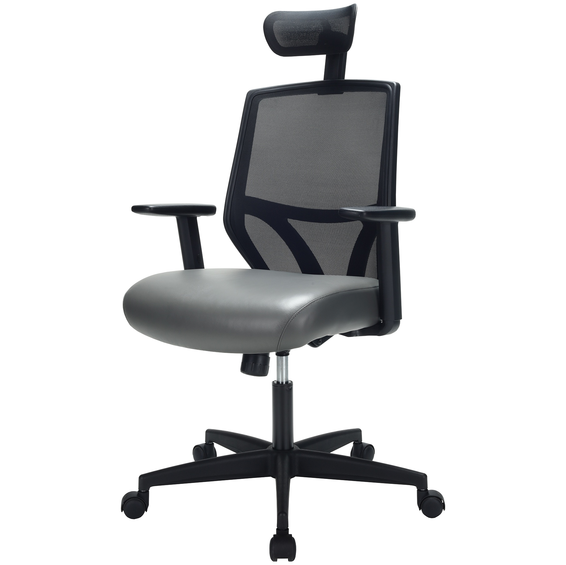Impact Mesh Office Chair with Pocket Sprung Leather Seat Posture