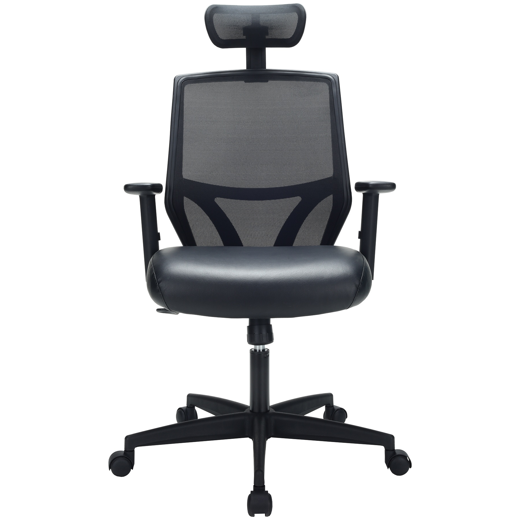 Impact Mesh Office Chair with Pocket Sprung Leather Seat Posture