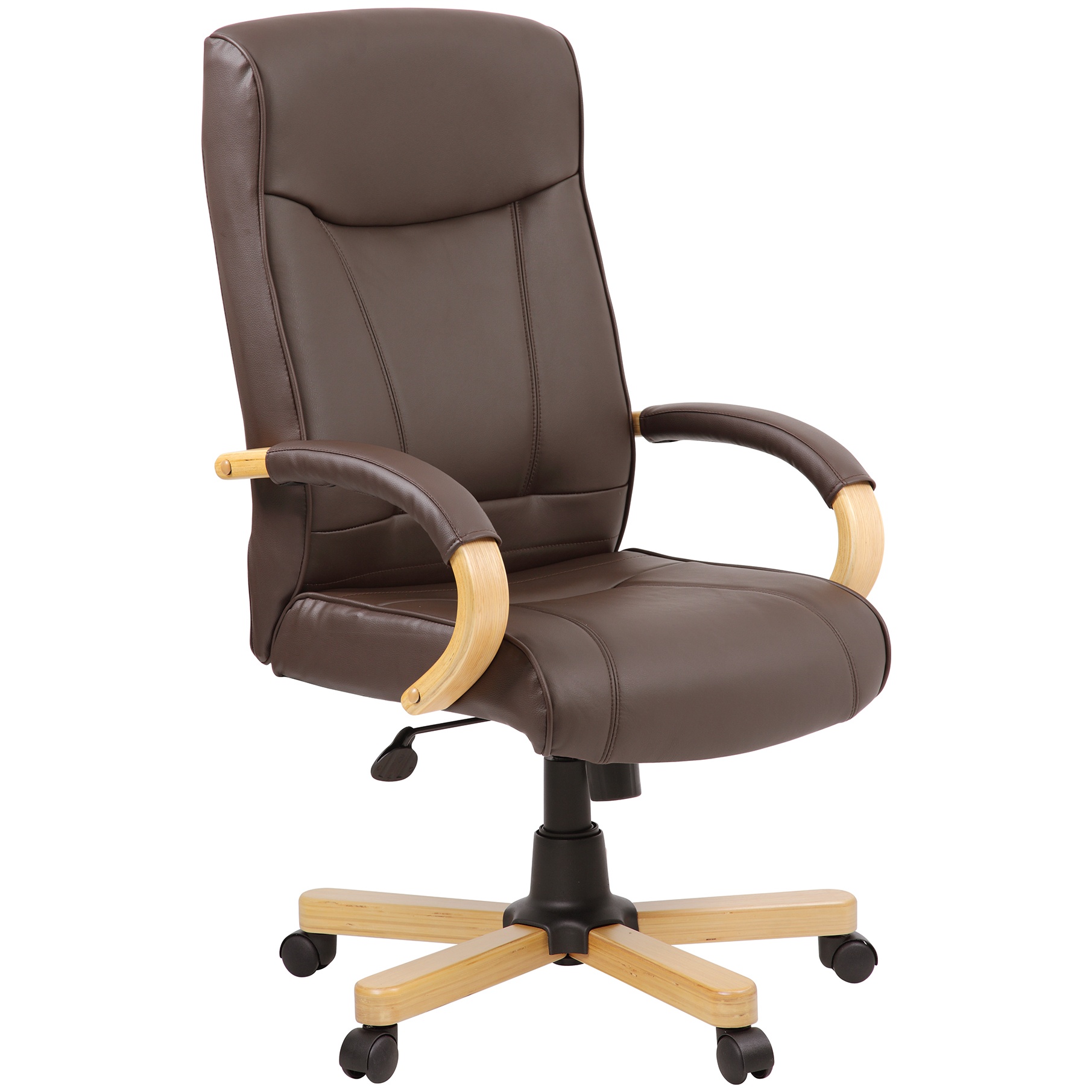 Farnham Brown Leather Office Chair, Brown Leather Reception Chairs