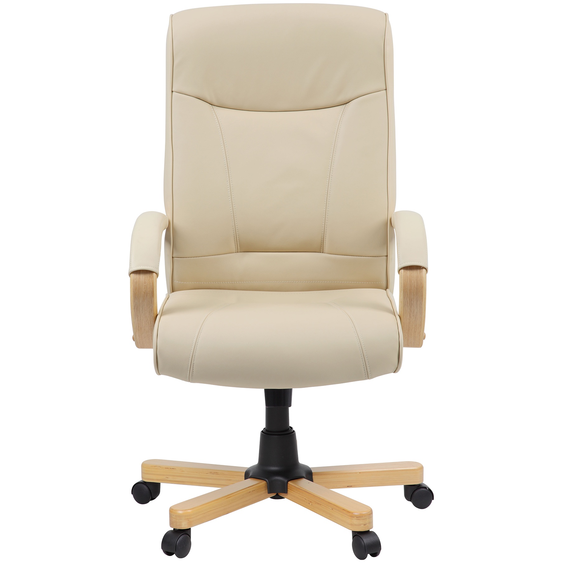 Farnham Cream Leather Office Chair, Cream Office Chair Faux Leather