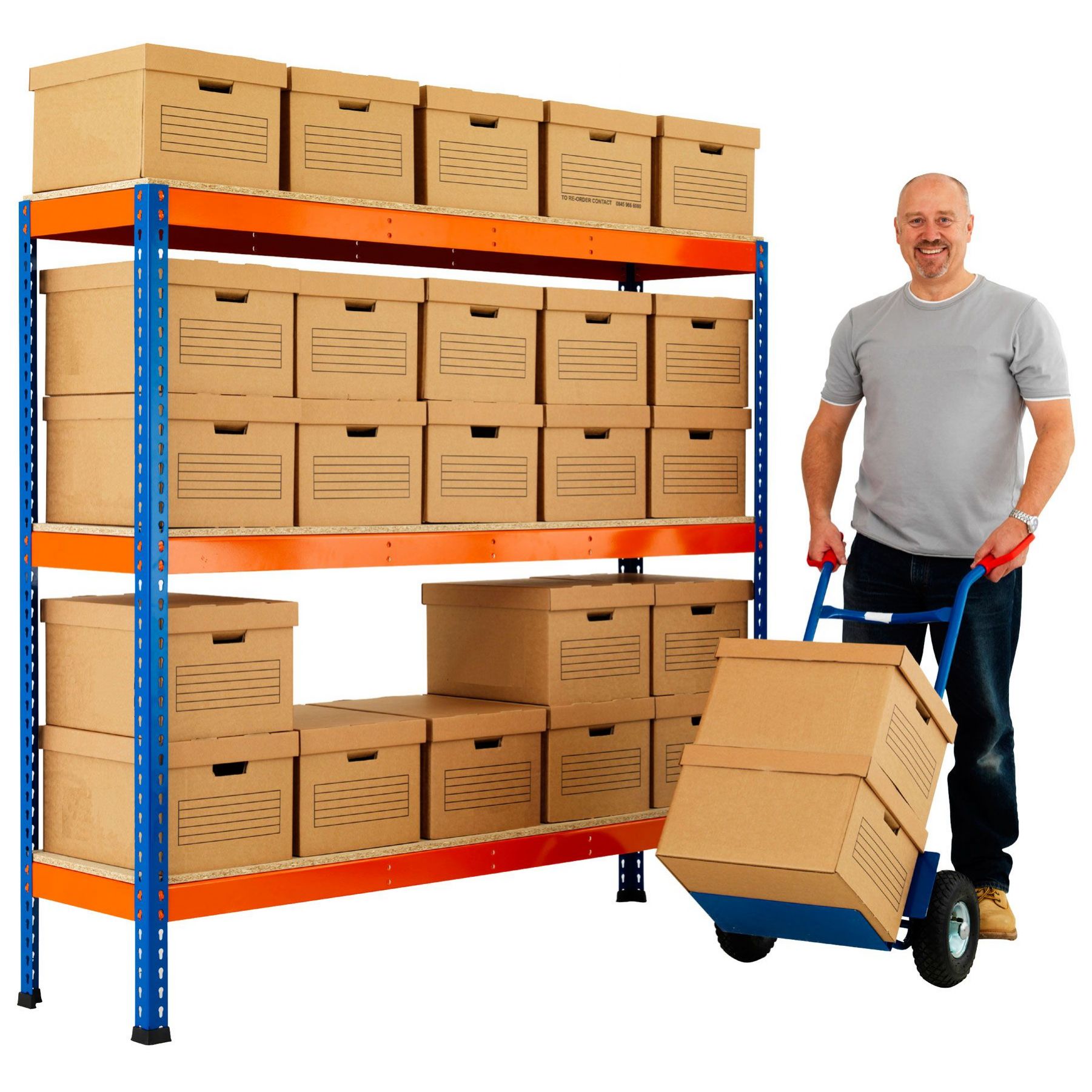 BiG400 Archive Storage Bay With Standard Boxes Archive Shelving with