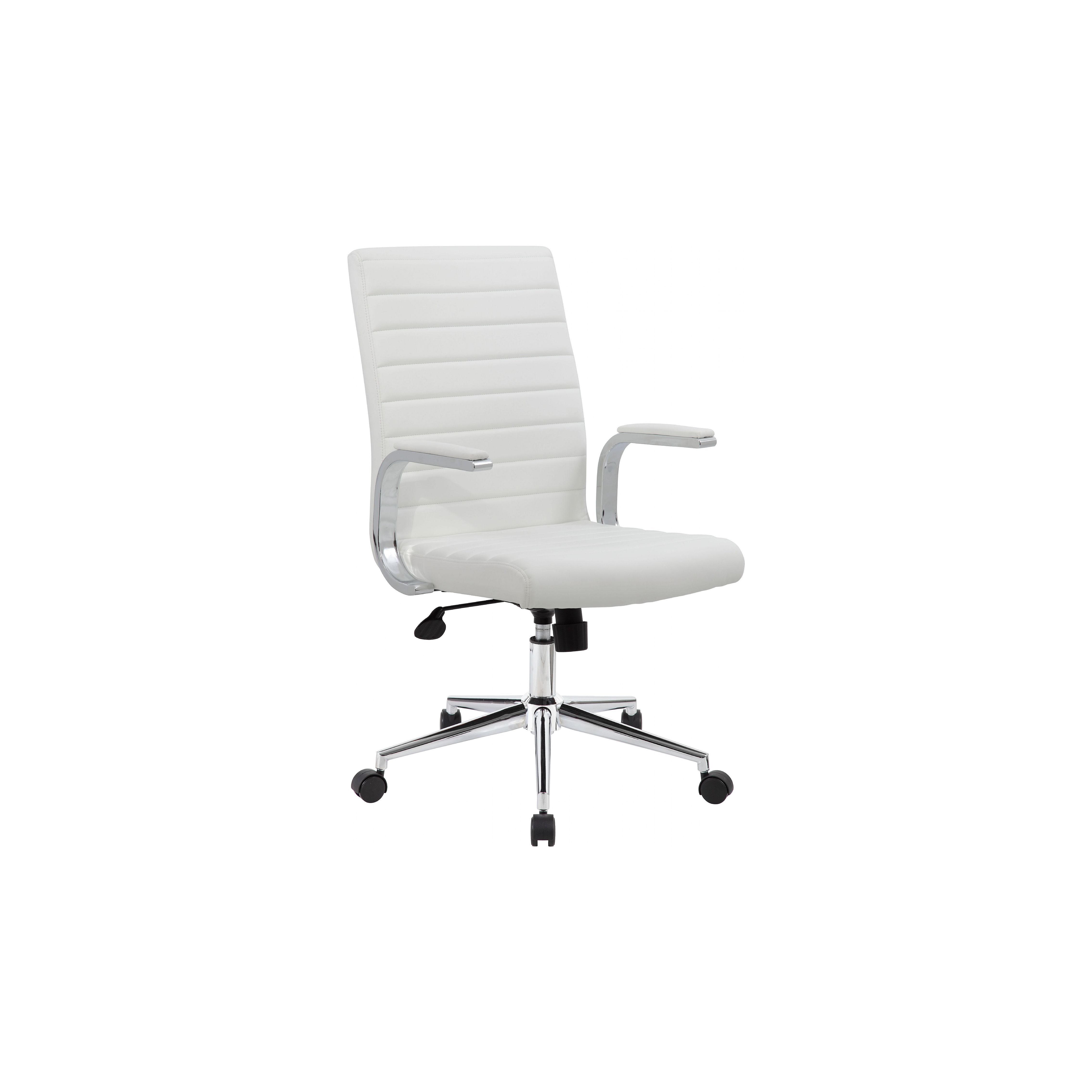 Ezra executive on sale white leather chair
