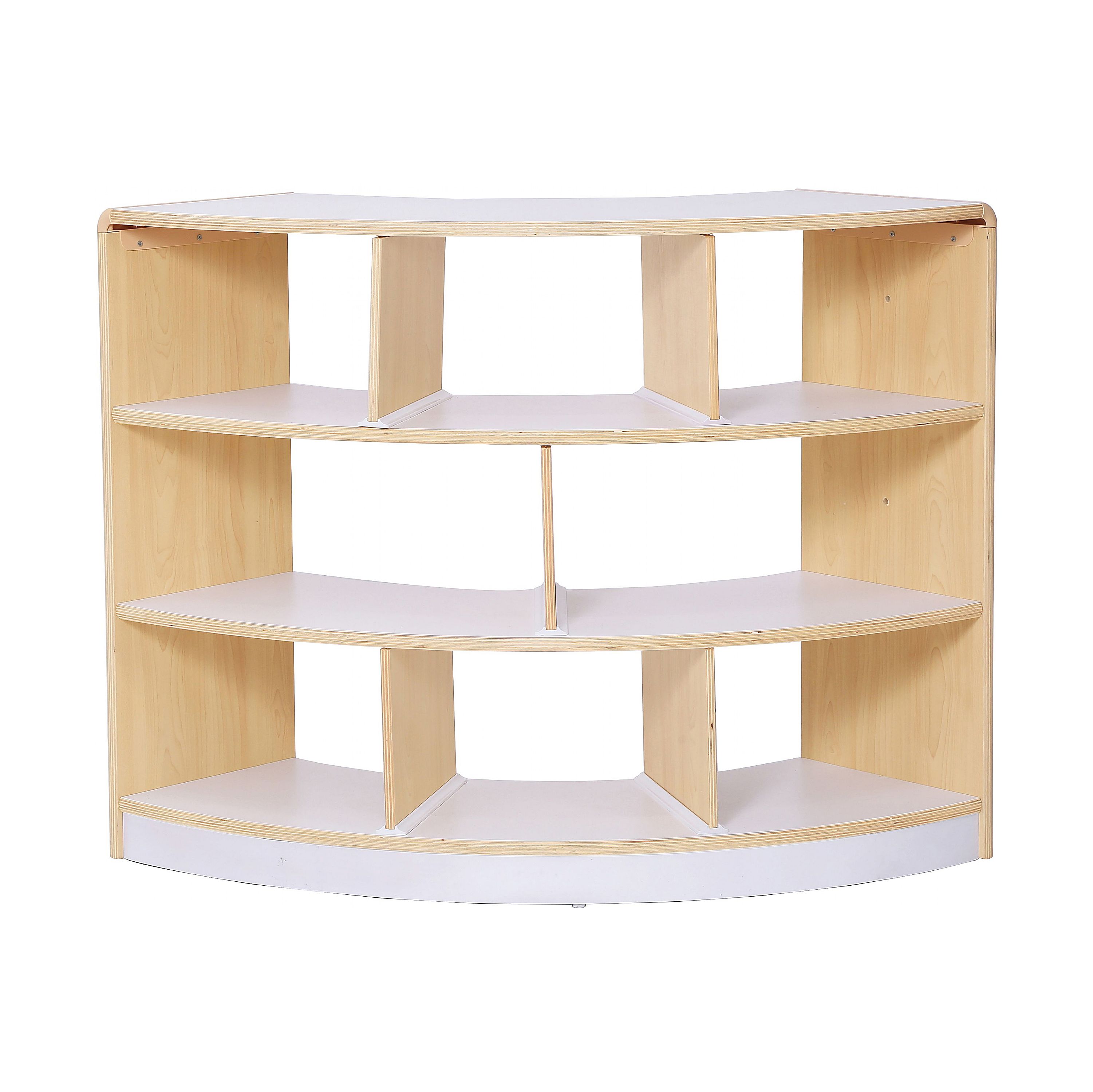Alps Open Back 3 Shelf Curved Classroom, Classroom Bookcases Furniture