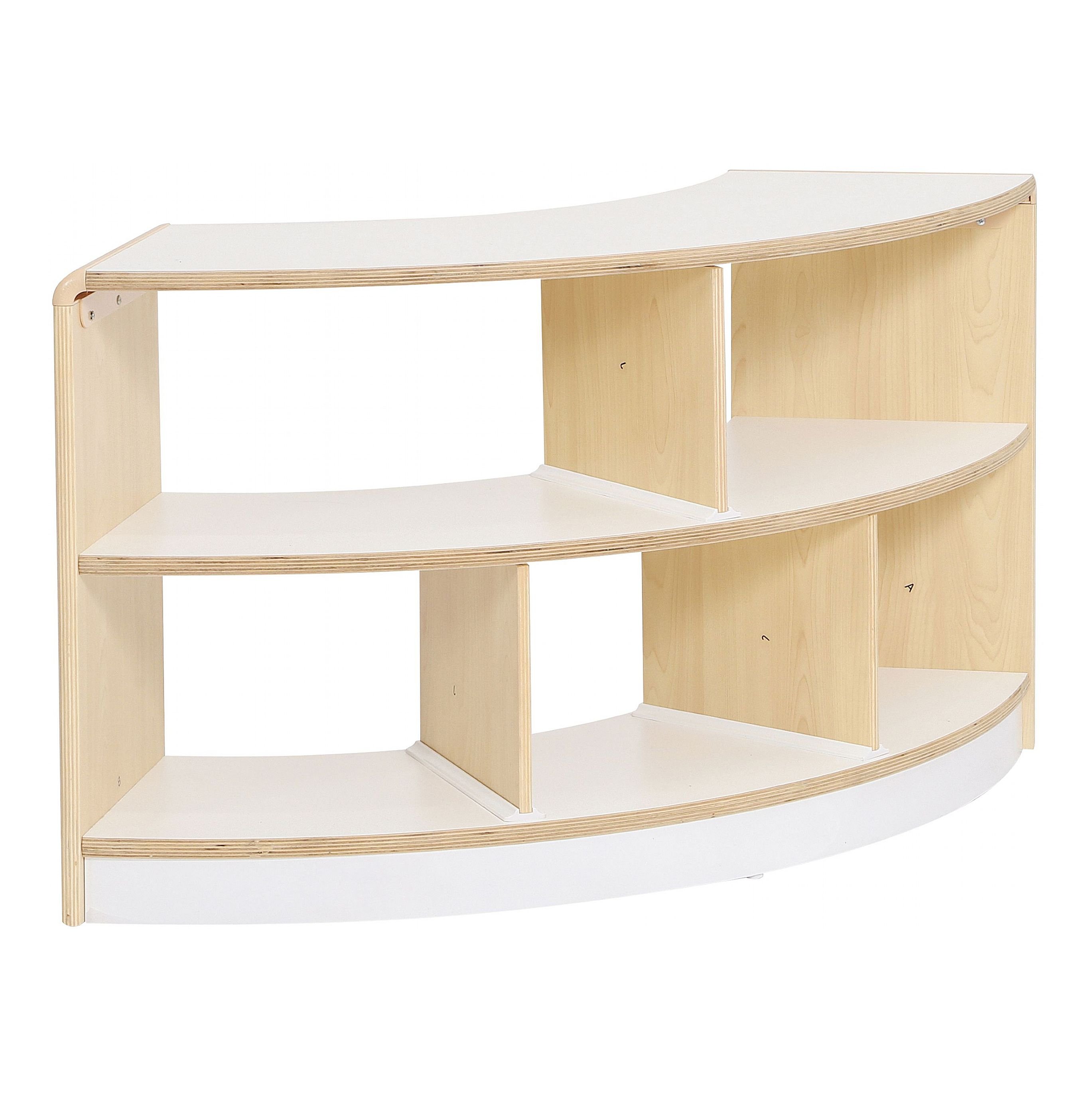 Alps Open Back 2 Shelf Curved Classroom, Classroom Bookcases Furniture
