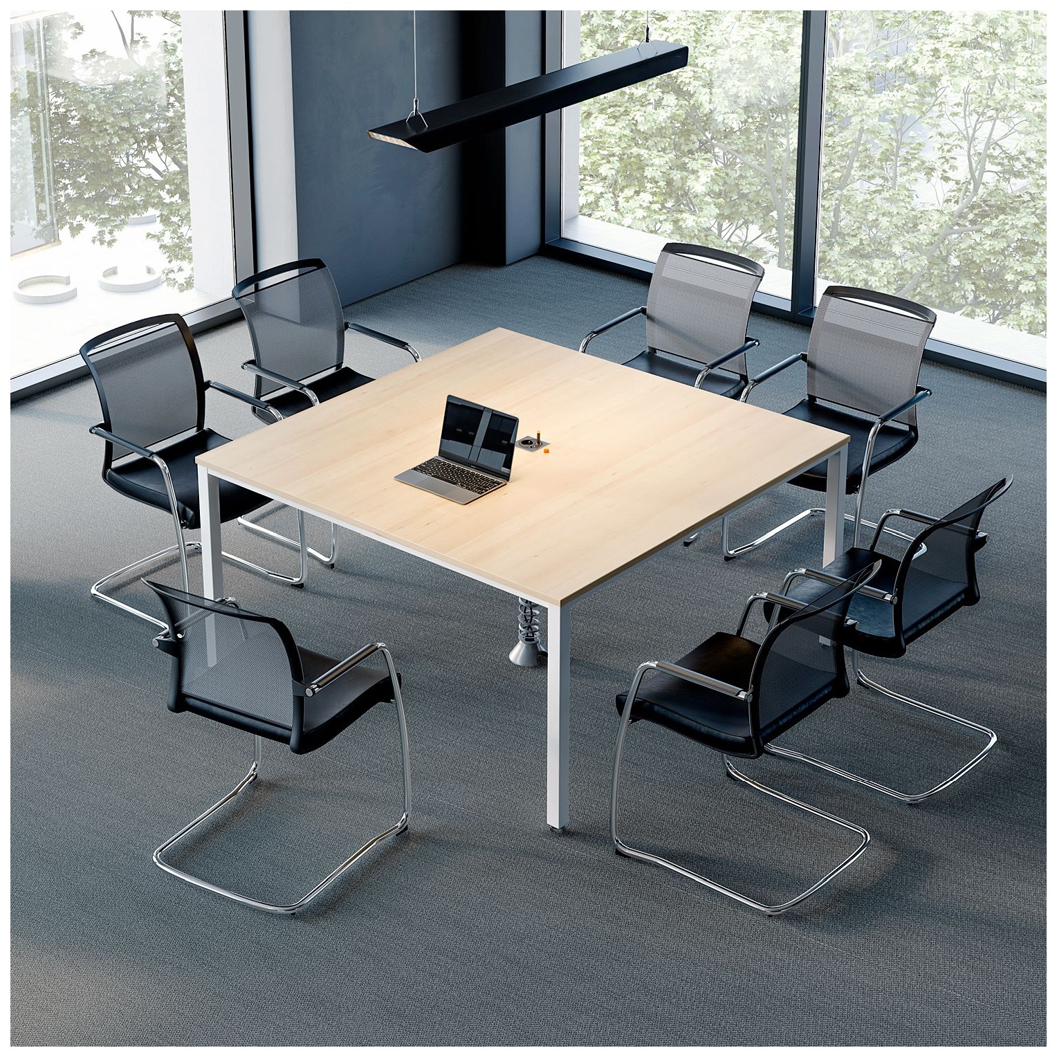 BN Easy Space Rectangular Conference Tables Square Legs Meeting