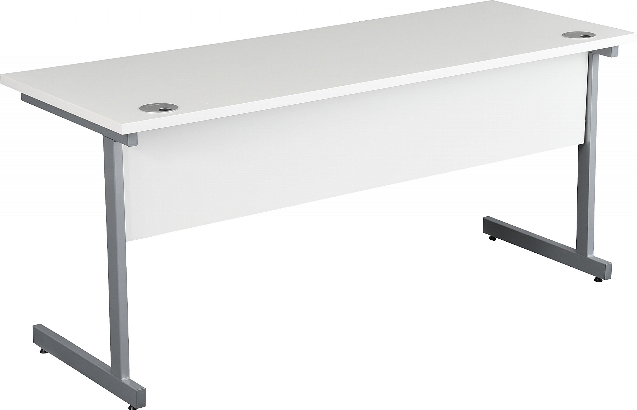 NEXT DAY Karbon K1 Compact Rectangular Cantilever Office Desks with Single Fixed Pedestal