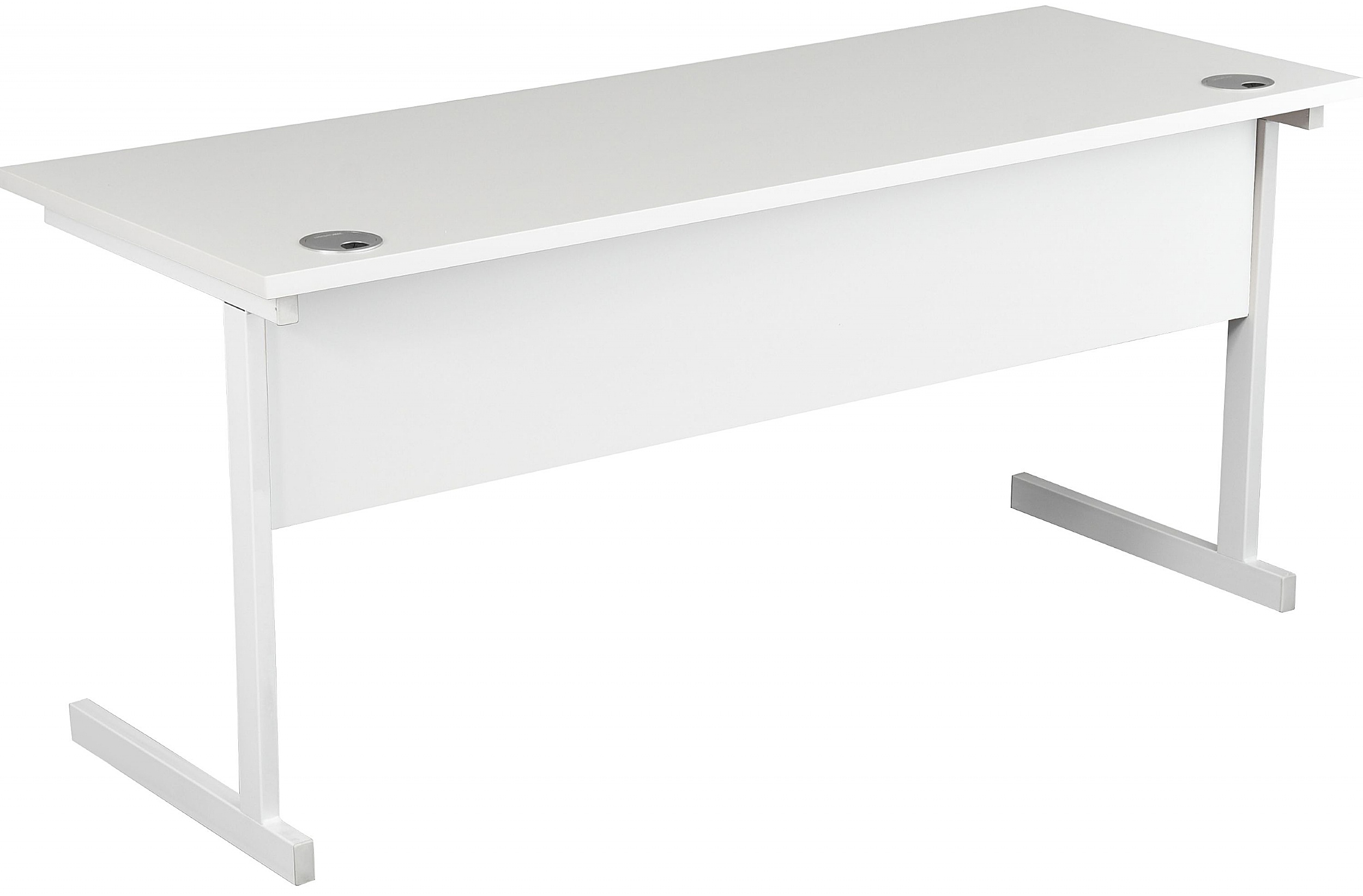 NEXT DAY Karbon K1 Compact Rectangular Cantilever Office Desks with Single Fixed Pedestal