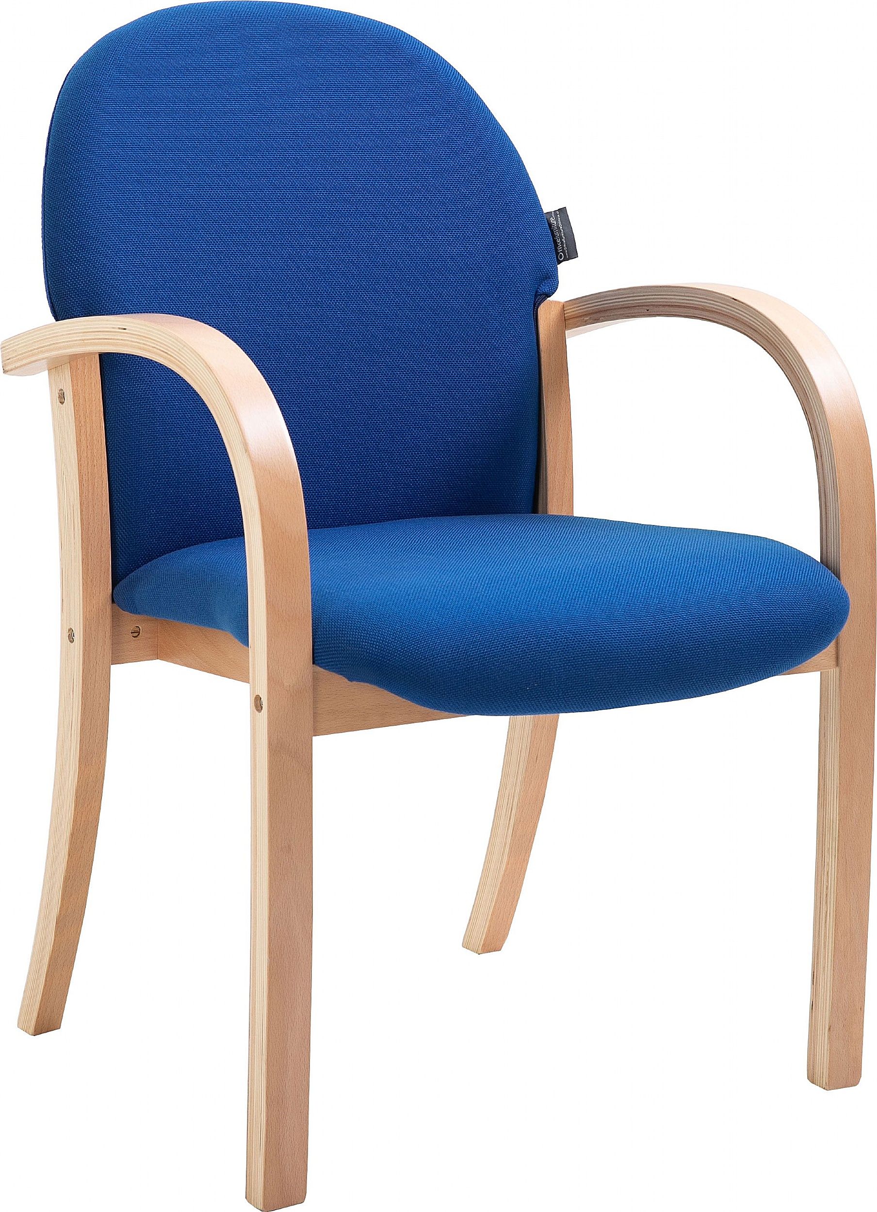 Lincoln Wooden Frame Fabric Stacking Chair With Arms Reception Seating