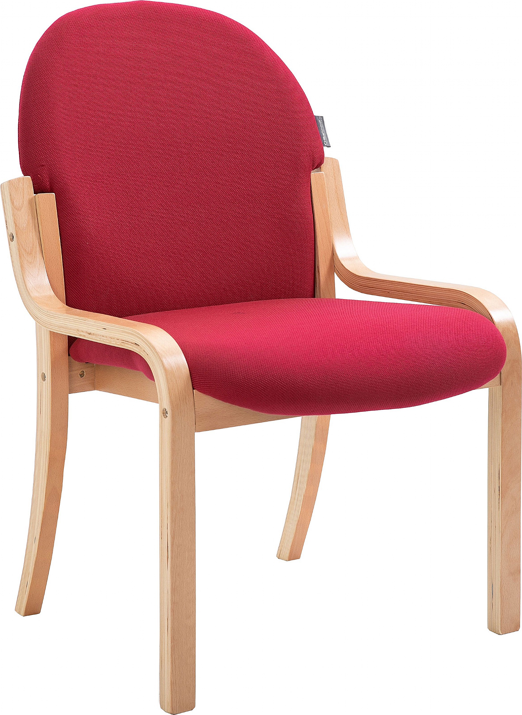 Lincoln Wooden Frame Fabric Stacking Chair Without Arms Reception