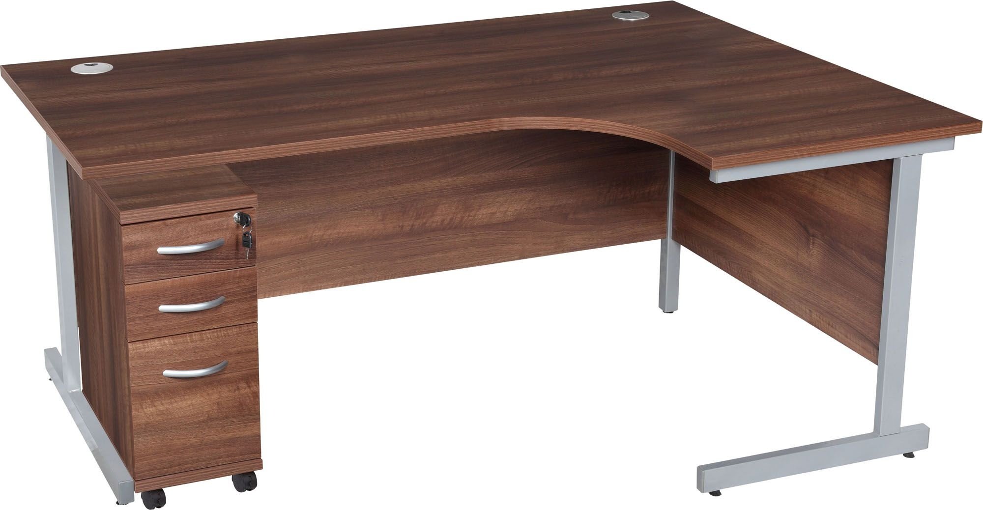 Karbon K1 Ergonomic Cantilever Office Desks With Narrow Under Desk