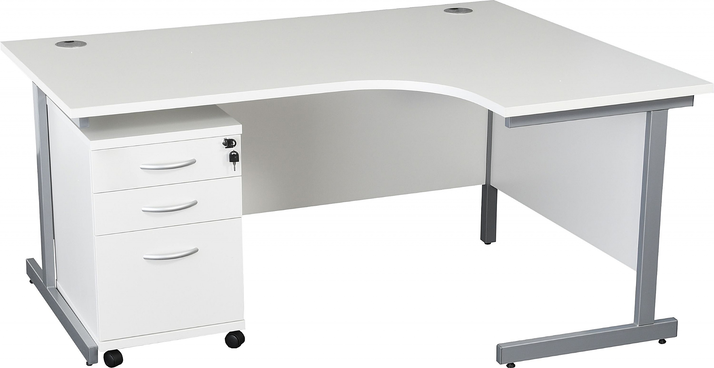 Karbon K1 Ergonomic Cantilever Office Desks With Tall Under Desk