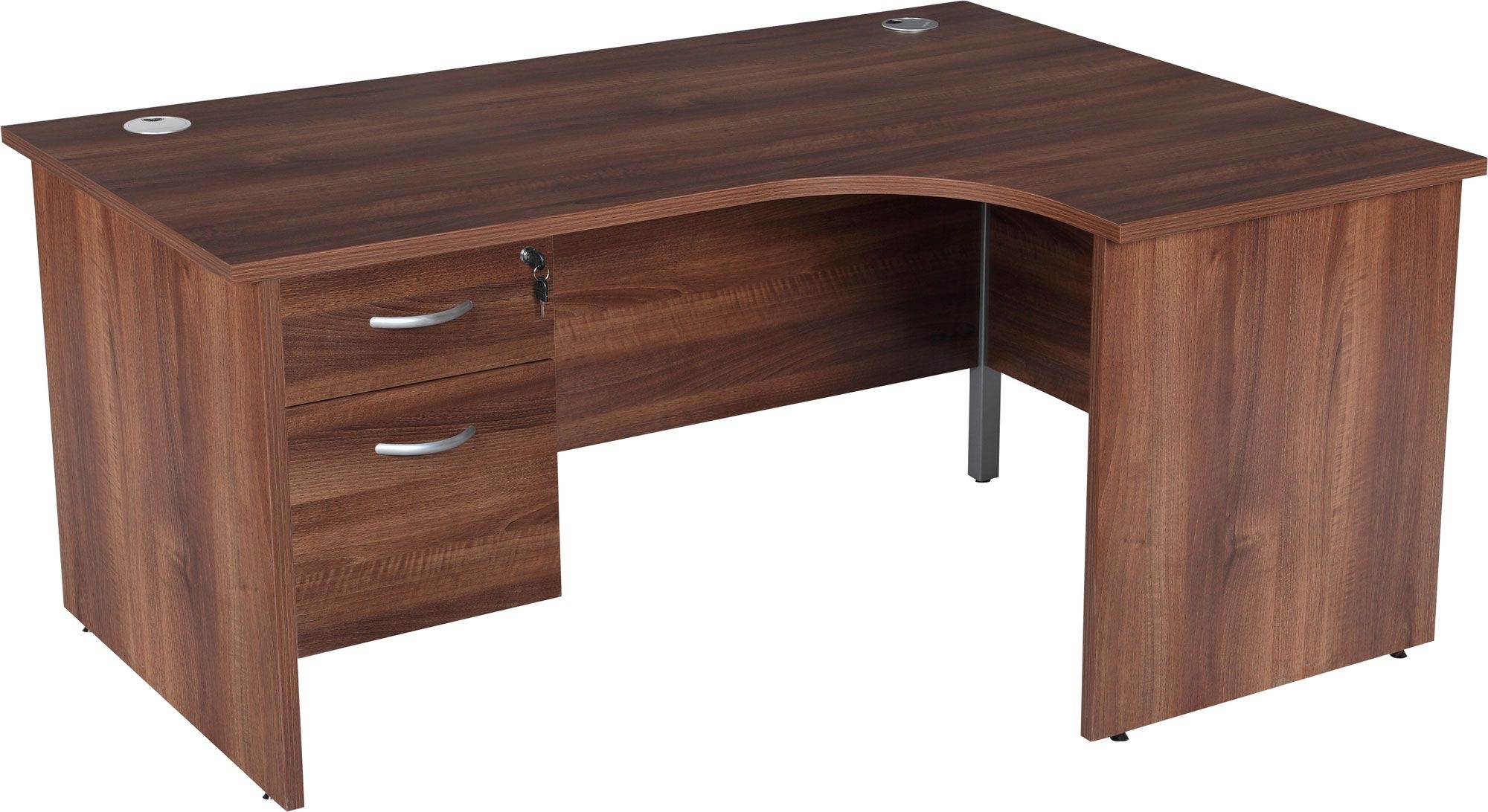 Karbon K2 Ergonomic Panel End Office Desks With Fixed Pedestal