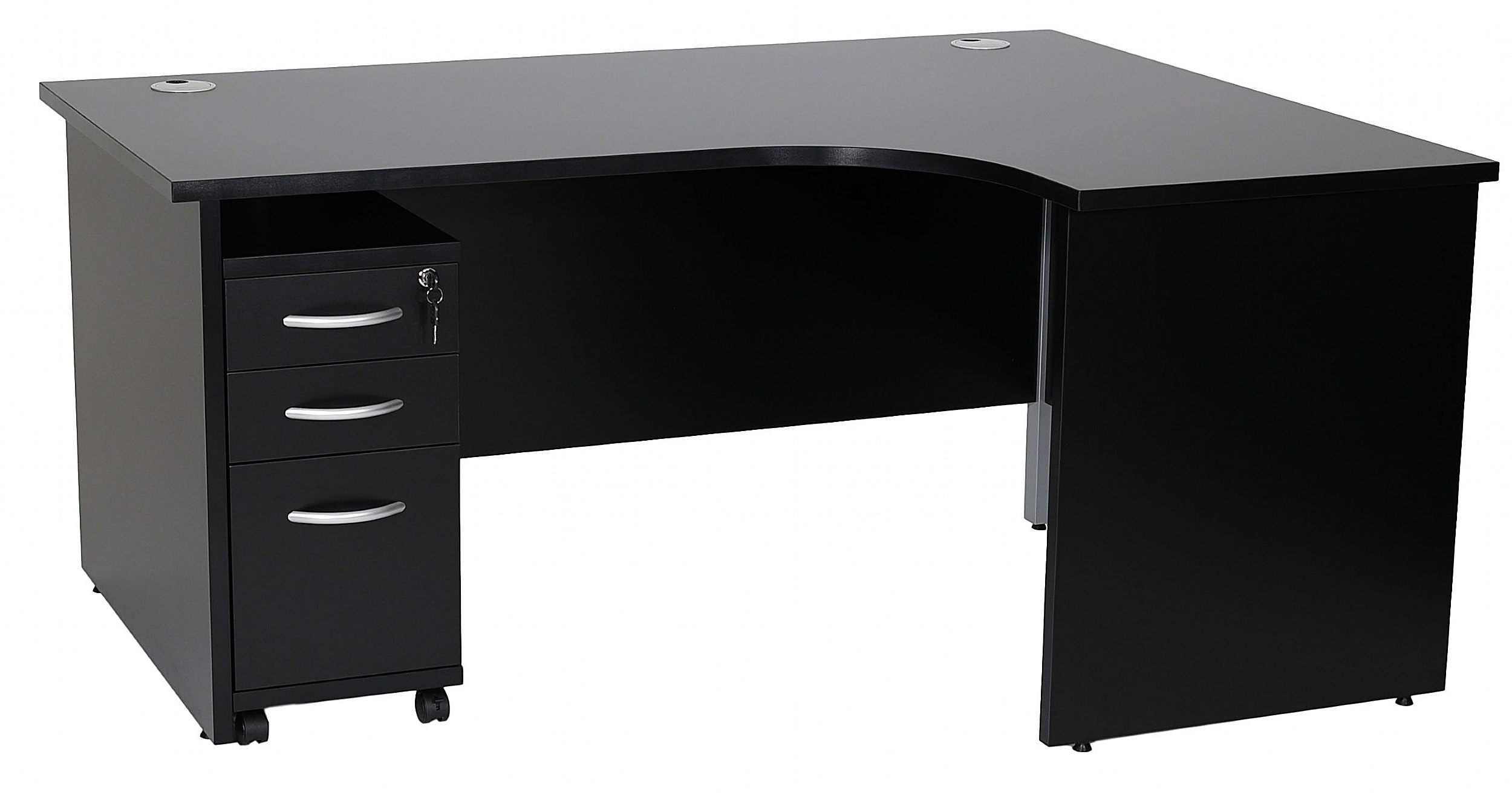 Karbon K2 Ergonomic Panel End Office Desks With Narrow Under Desk
