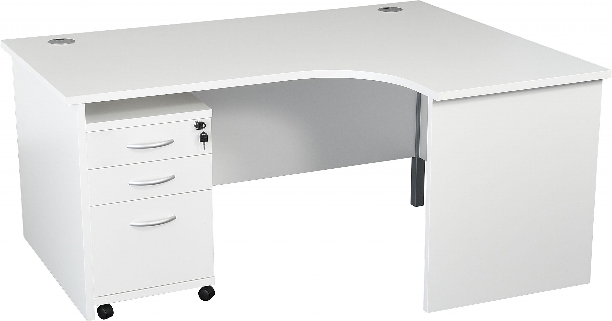 Karbon K2 Ergonomic Panel End Office Desks With Tall Under Desk