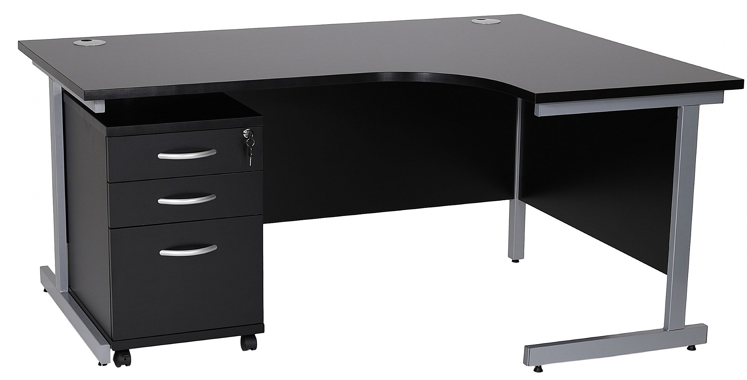 Karbon K3 Ergonomic Deluxe Cantilever Desk With Tall Under Desk Mobile