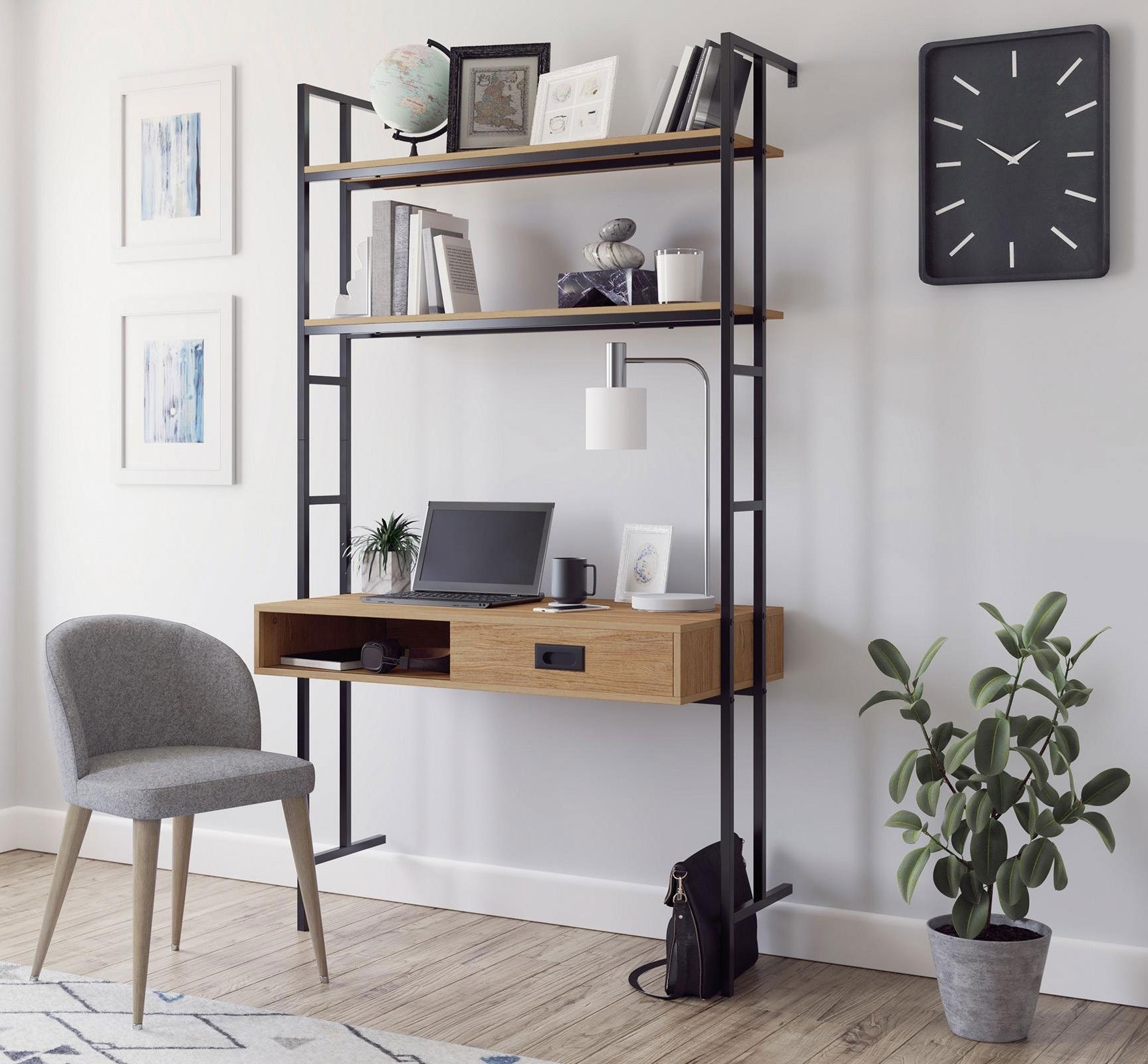 Minimalist Hanging Wall Desk for Small Space