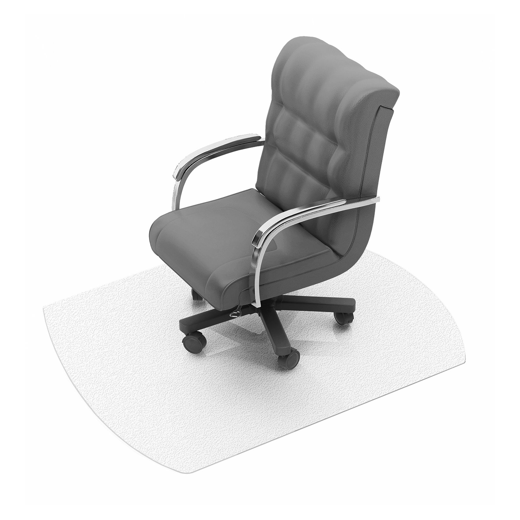 Hard Floor PVC Chair Mats Contoured Workplace Matting
